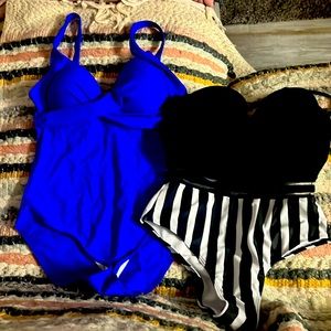 One piece swimsuit set of 2